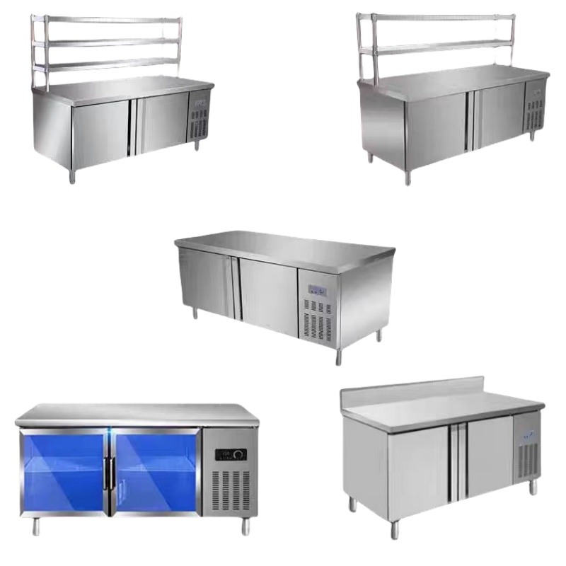 customize stainless steel refrigeration salad cabinet 