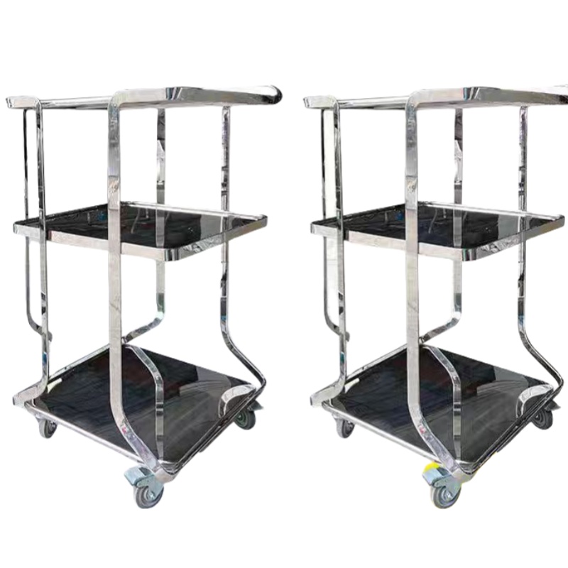 customize stainless steel dish delivering trolley for hotpot