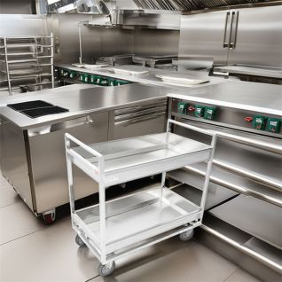 Customizable stainless steel restaurant carts