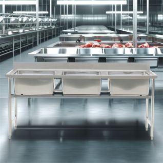 Customizable stainless steel commercial kitchen sinks