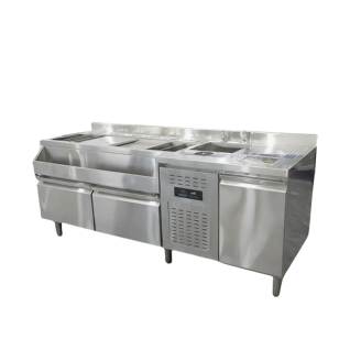 customizable stainless steel commercial kitchen bar workbench