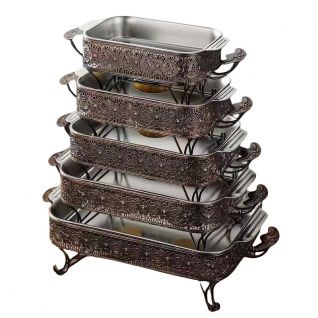 size customizable 304SS food pans with solid alcohol fuels