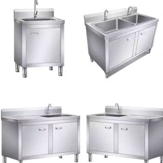 customizable stainless steel sink and workbench for commercial kitchens