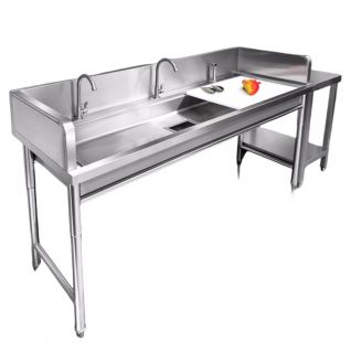 Customizable stainless steel fish processing workbench