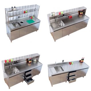 customize stainless steel fruit processing workbench