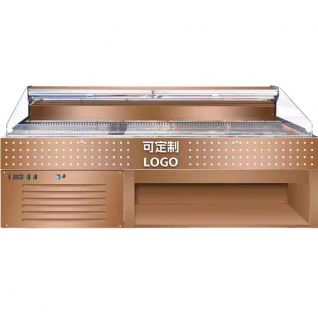 customize stainless steel horizontal air cooling food display cabinet 